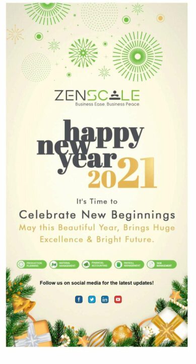 Esempio di email di Capodanno zenscale