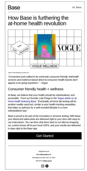 newsletter to announce a collaboration