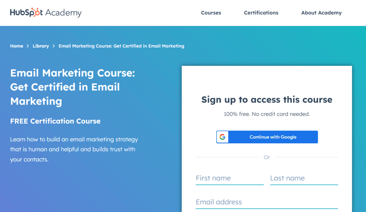 Hubspot academy