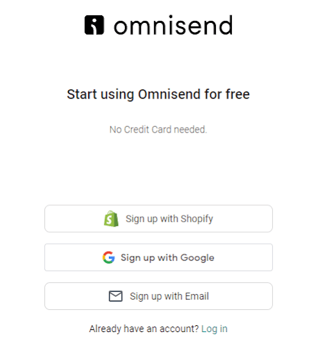 Omnisend login steps