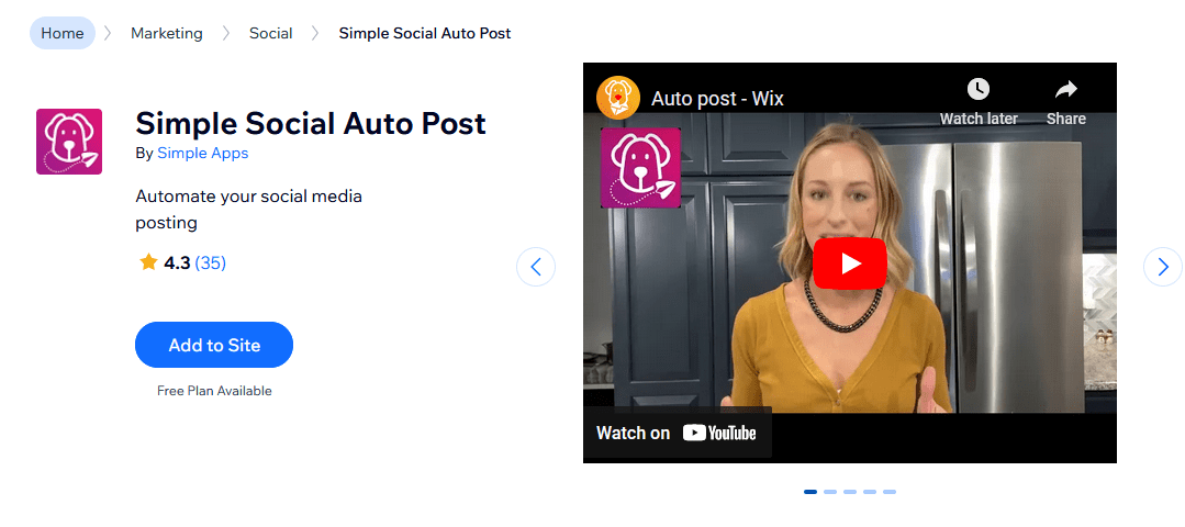 simple social auto post