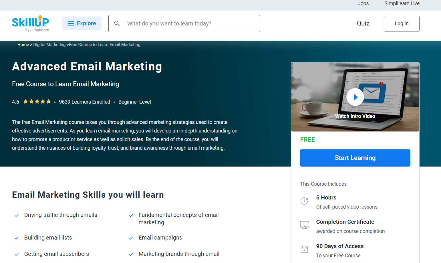 Simplilearn Advanced Email Marketing