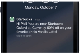 Starbucks notification