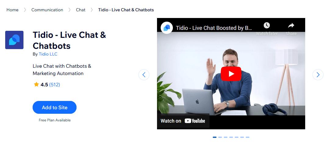 tidio live chat and chatbots