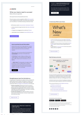 Asana email