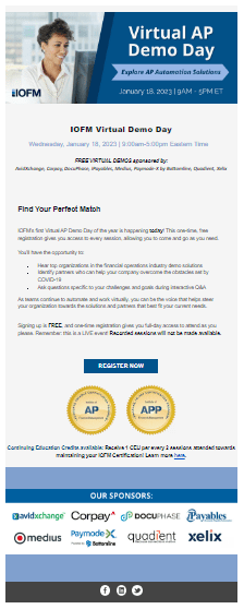 Event newsletter