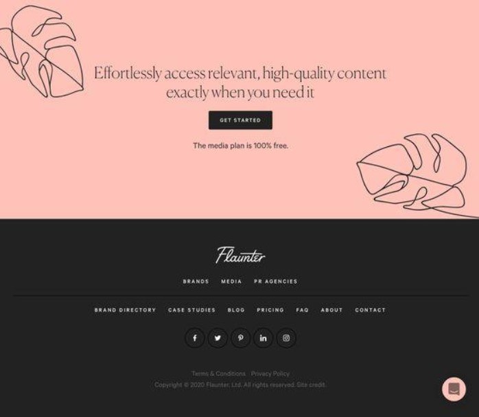 Flaunter email footer