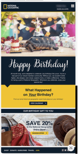 birthday email example