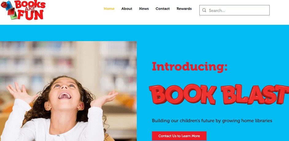 Wix stores examples: Books R Fun
