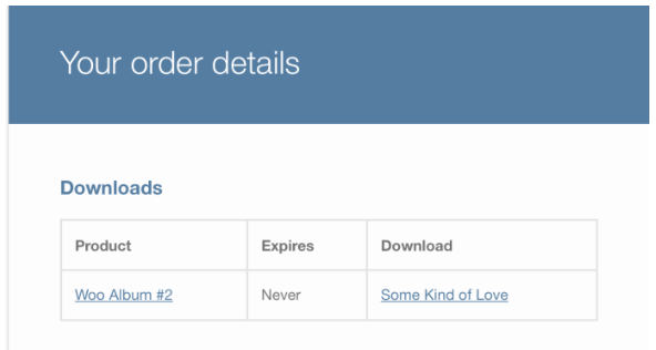 example where a shopper receives their order confirmation with a link