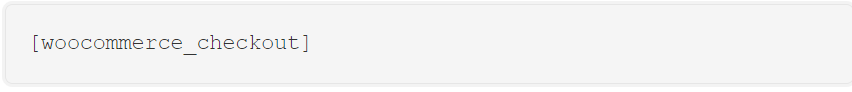 shortcode for woocommerce_checkout