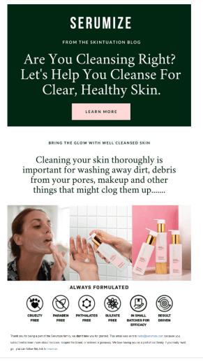 Serumize newsletter with valuable tips