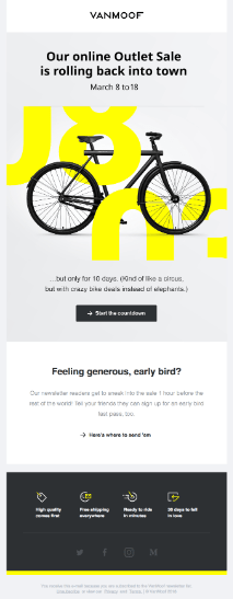 Wanmoof product launch email