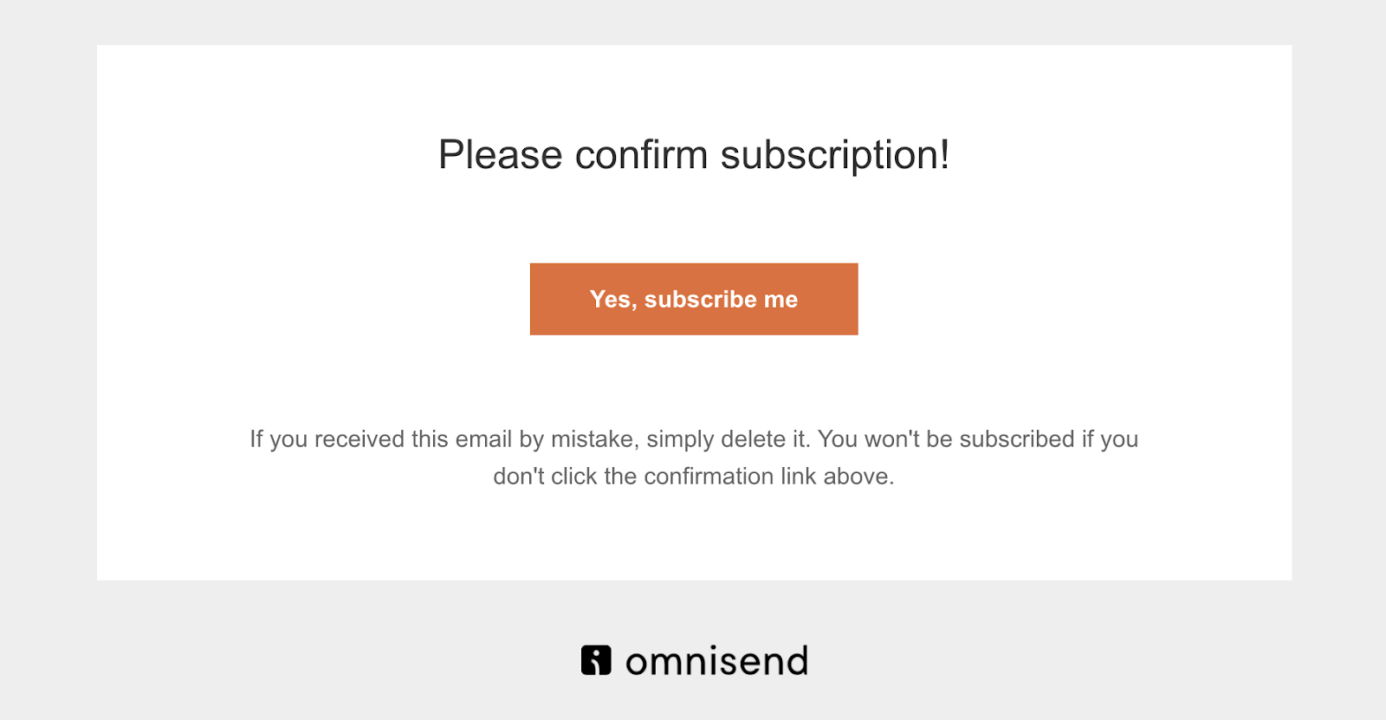 subscription confirmation