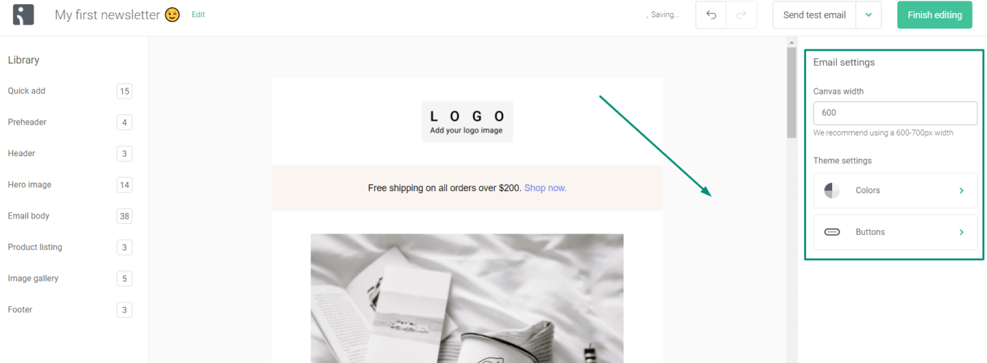 Omnisend email builder for WooCommerce