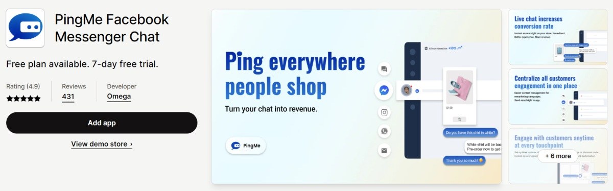 Facebook Messenger Cart Recovery