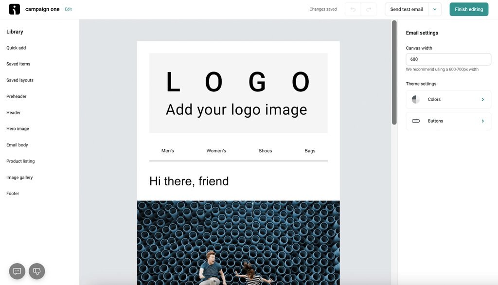 Omnisend email builder for WooCommerce