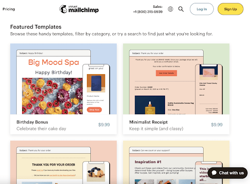 Mailchimp templates