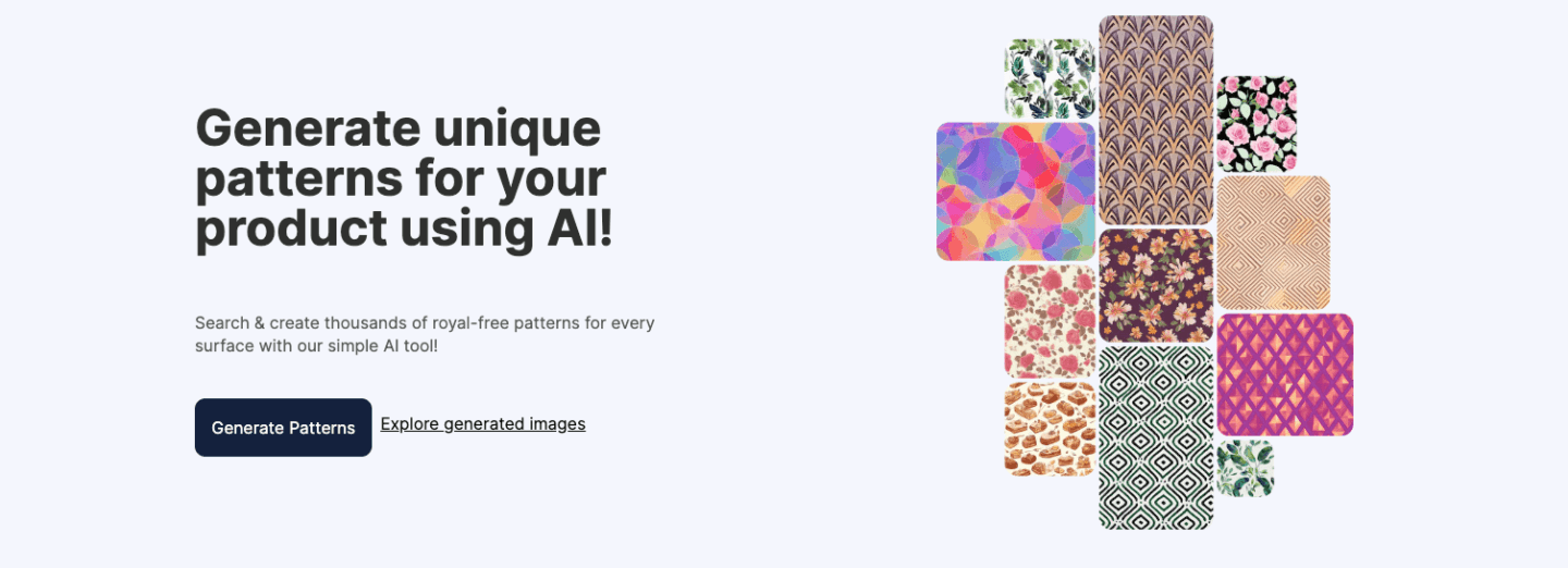 Patterned is a tool for generating unique patterns for products