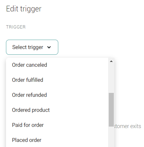 edit trigger in the workflow