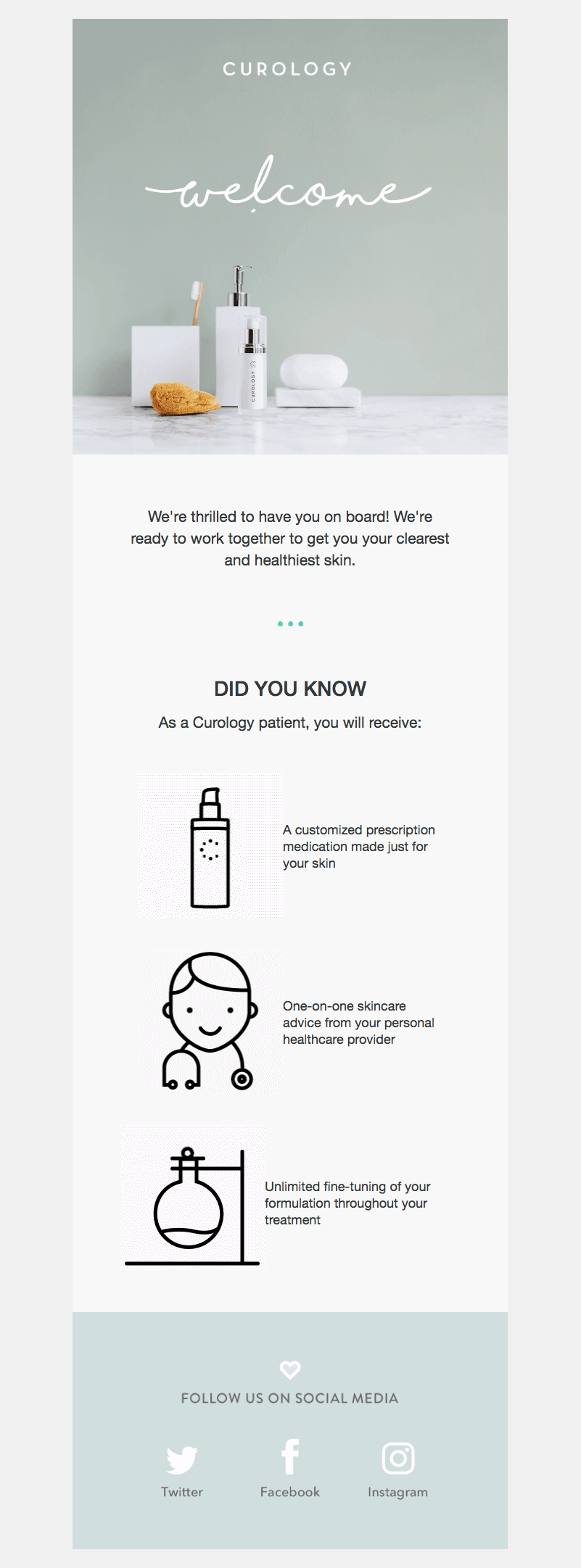 Curology: Skincare email example