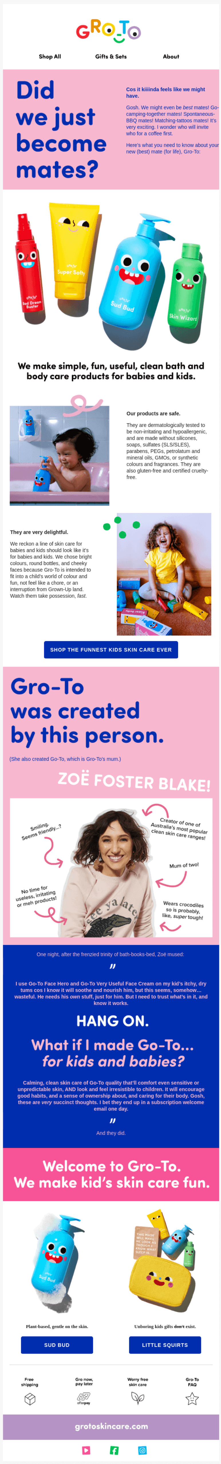 Gro-to email newsletter