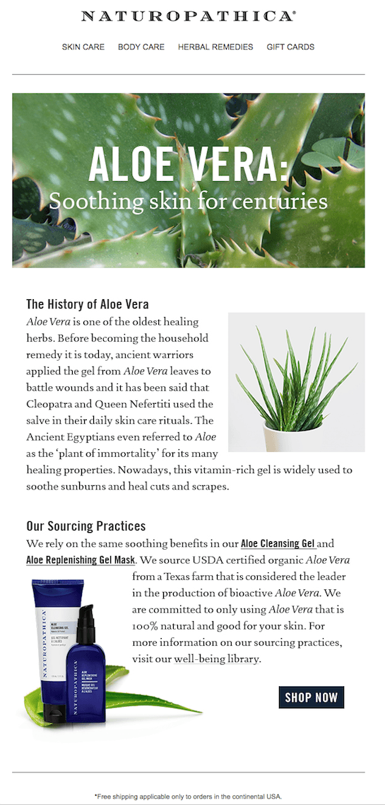 Naturopathica email newsletter