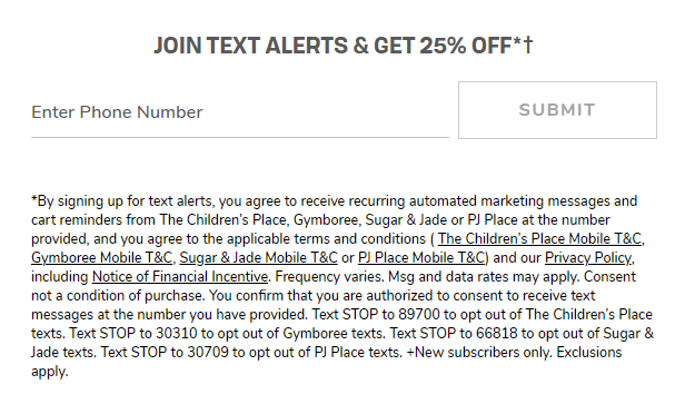 sms opt-in form