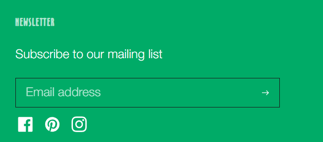 email newsletter signup