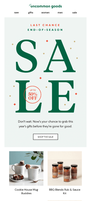 sale announcement email