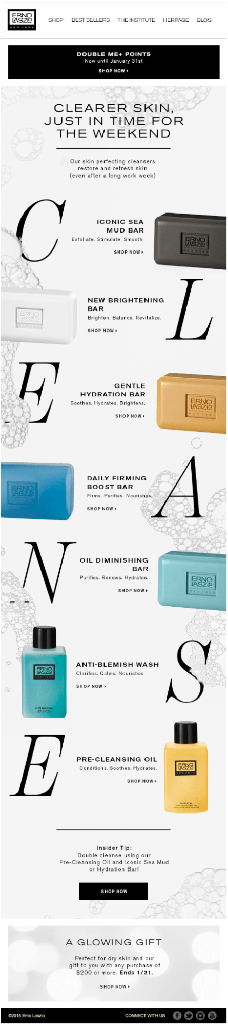Erno Laszlo email example