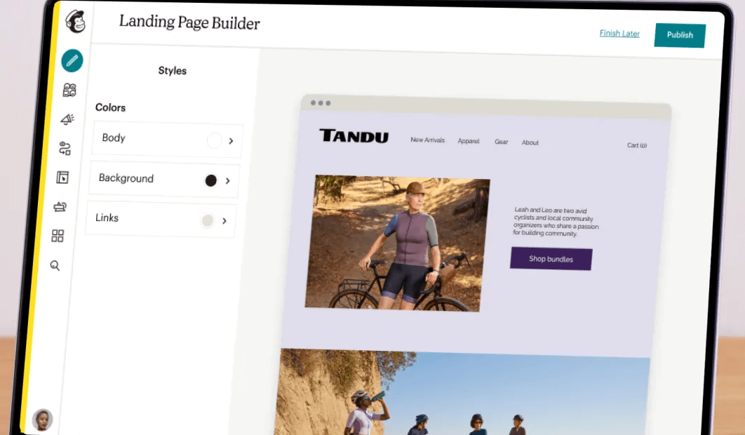 Mailchimp landing page builder