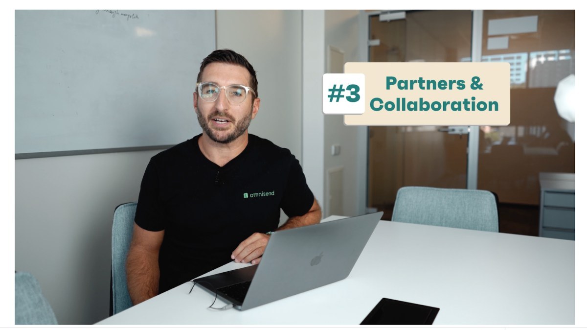 snapshot of Omnisend video about collaborative marketing