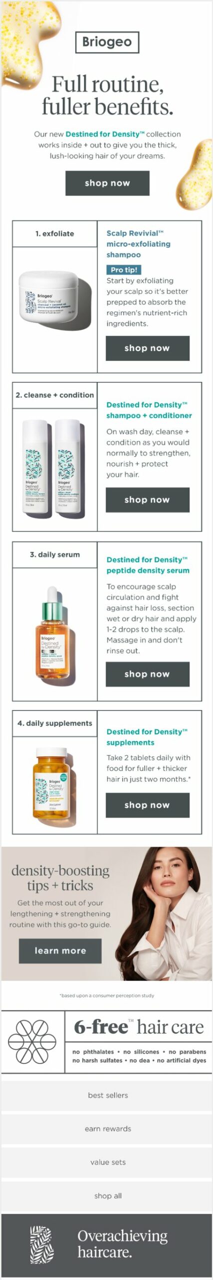 Hair care email example: Briogeo