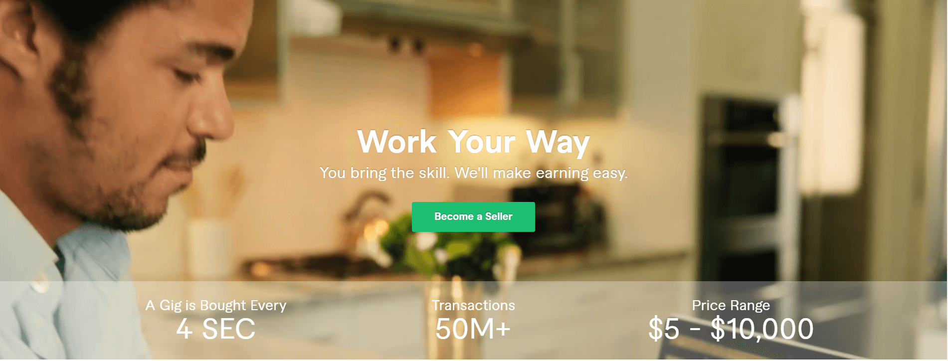 Fiverr's landing page