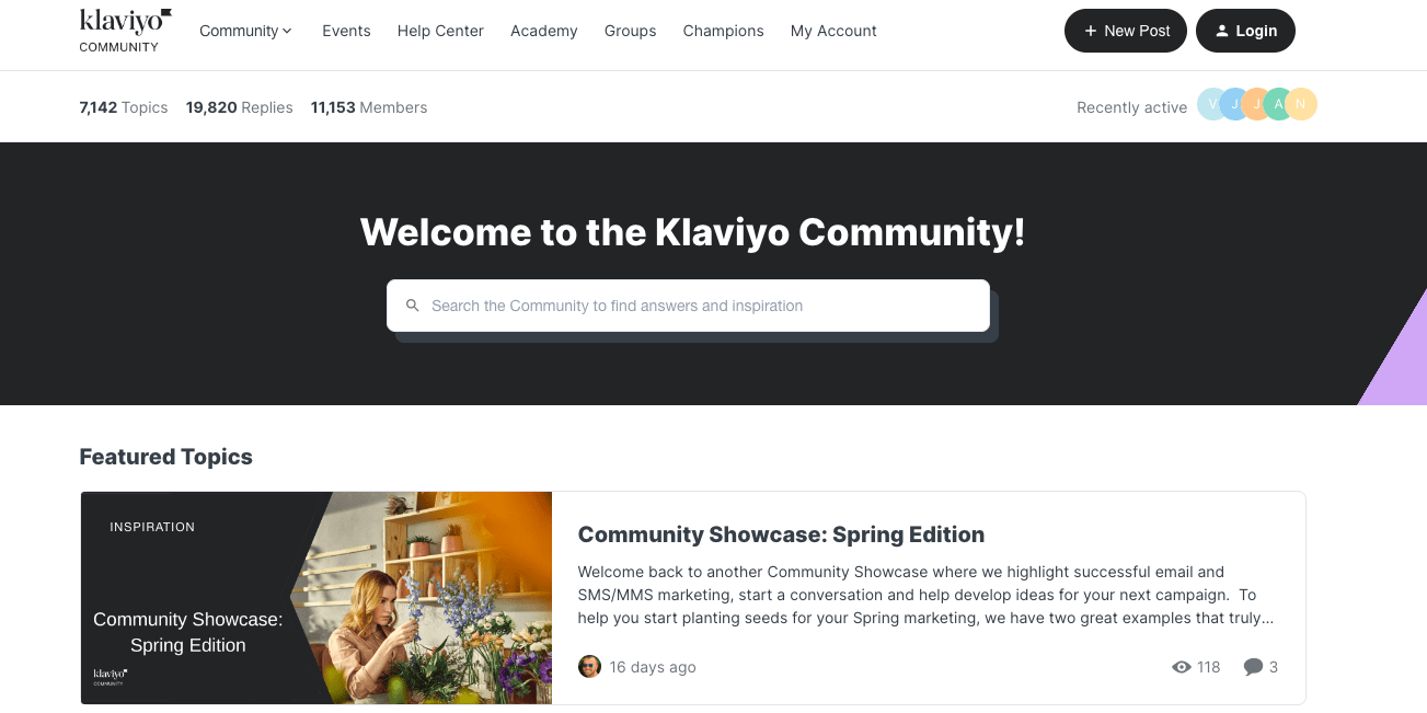 Klaviyo community