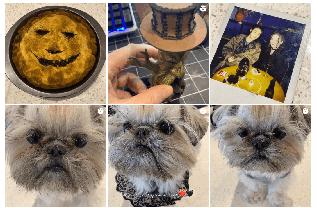 an example of a bad looking Instagram grid