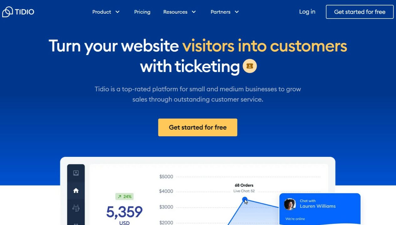 Tidio livechat software