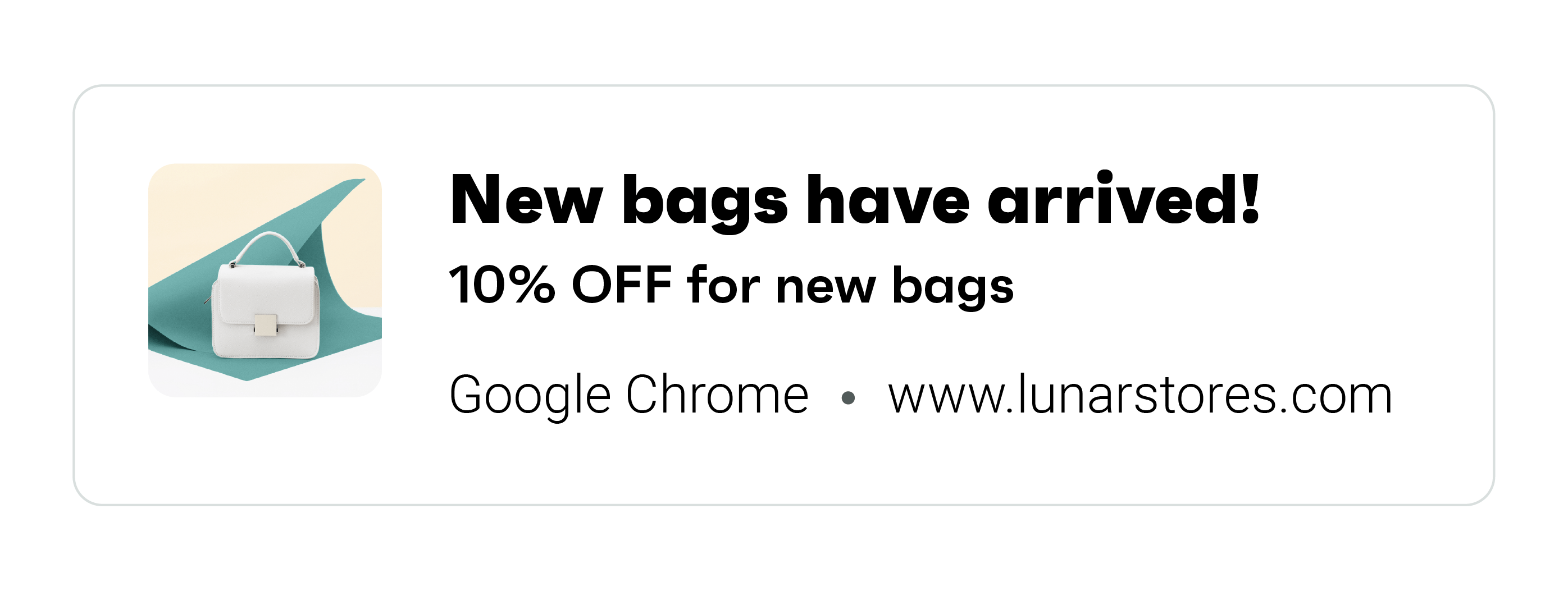 new arrivals announcement push notification