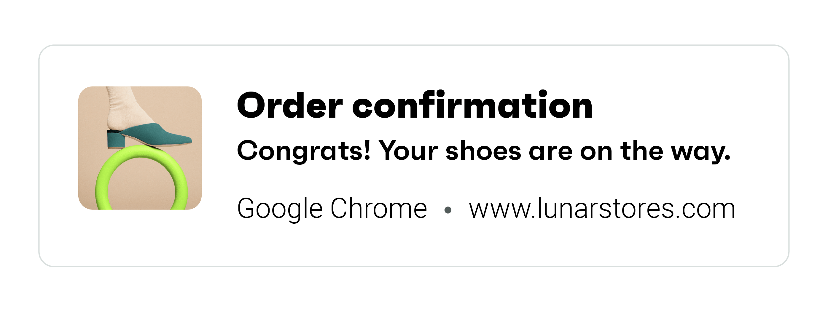 order confirmation push notification