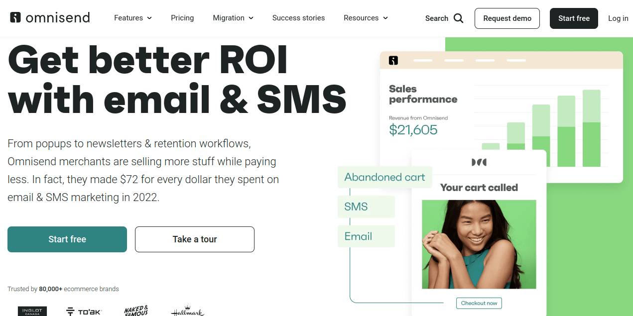 Omnisend homepage