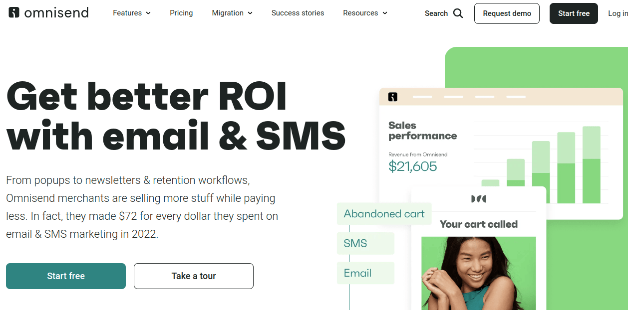 Omnisend homepage