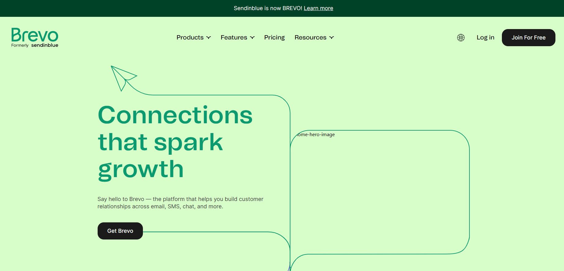 Brevo (formerly Sendinblue) homepage