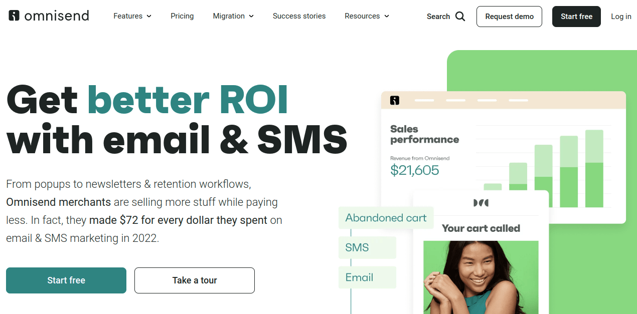 Omnisend homepage