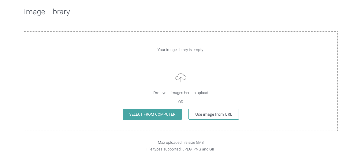 uploading image in image library