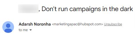 an example of subject line with actionable language