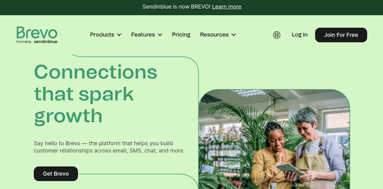Brevo homepage