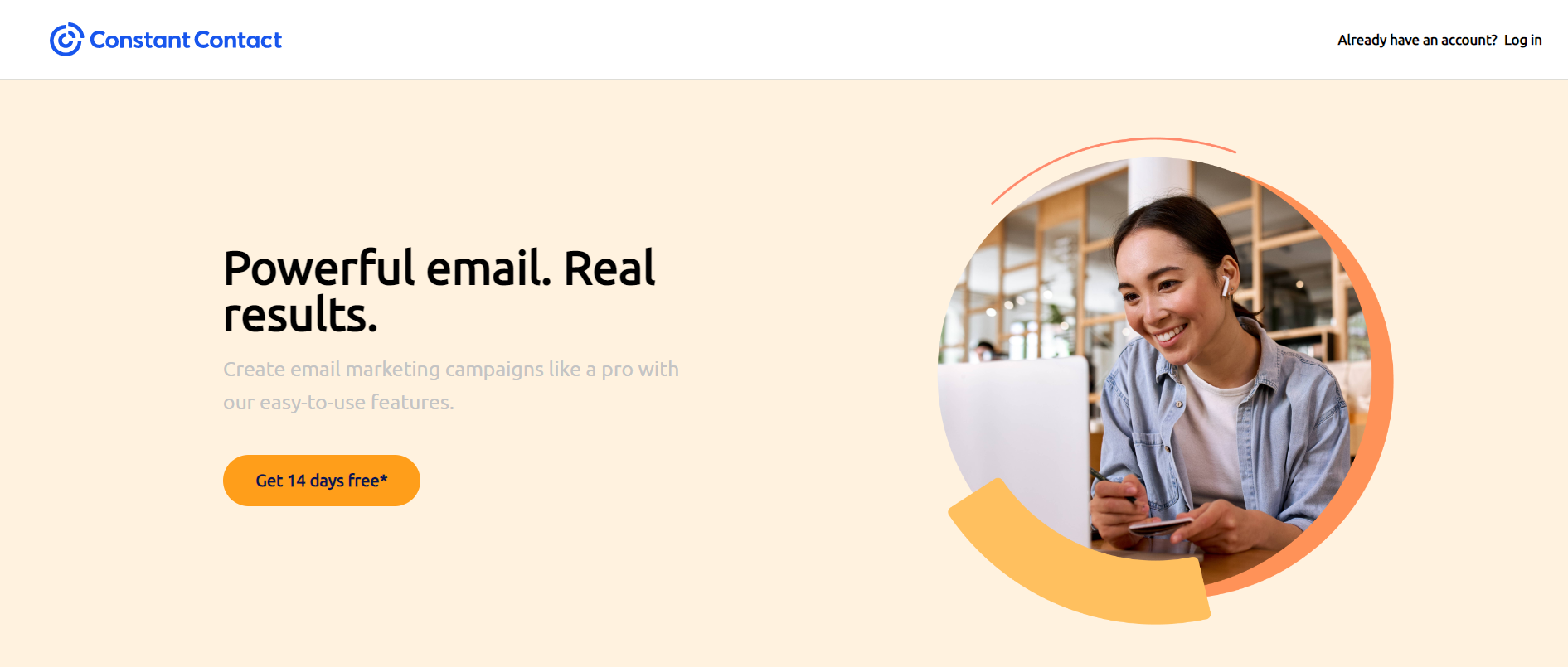Constant Contact homepage