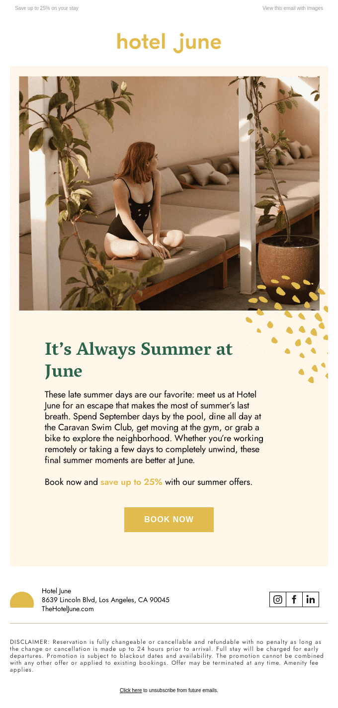 email by Hotel June