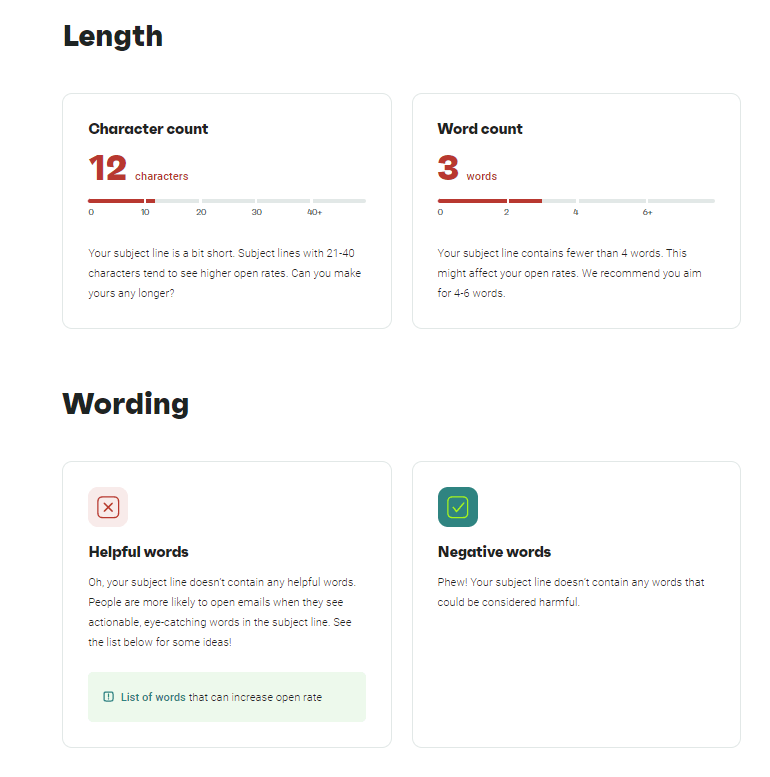 Omnisend email subject line tester insights